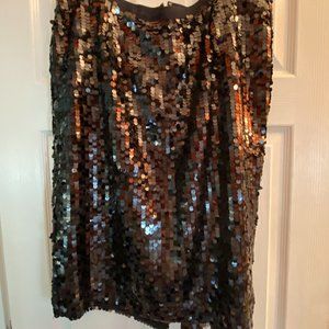 RSVP TALBOTS BLACK SEQUIN SKIRT, 14W